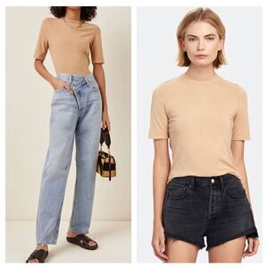 NWOT Agolde Elie T-Shirt Size XS in Tan